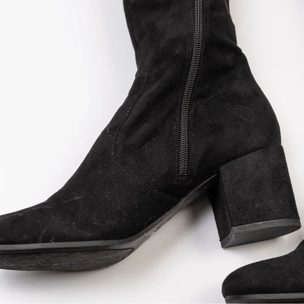 UNISA Dedrii Over the Knee Boots Black vegan suede size 8.5M